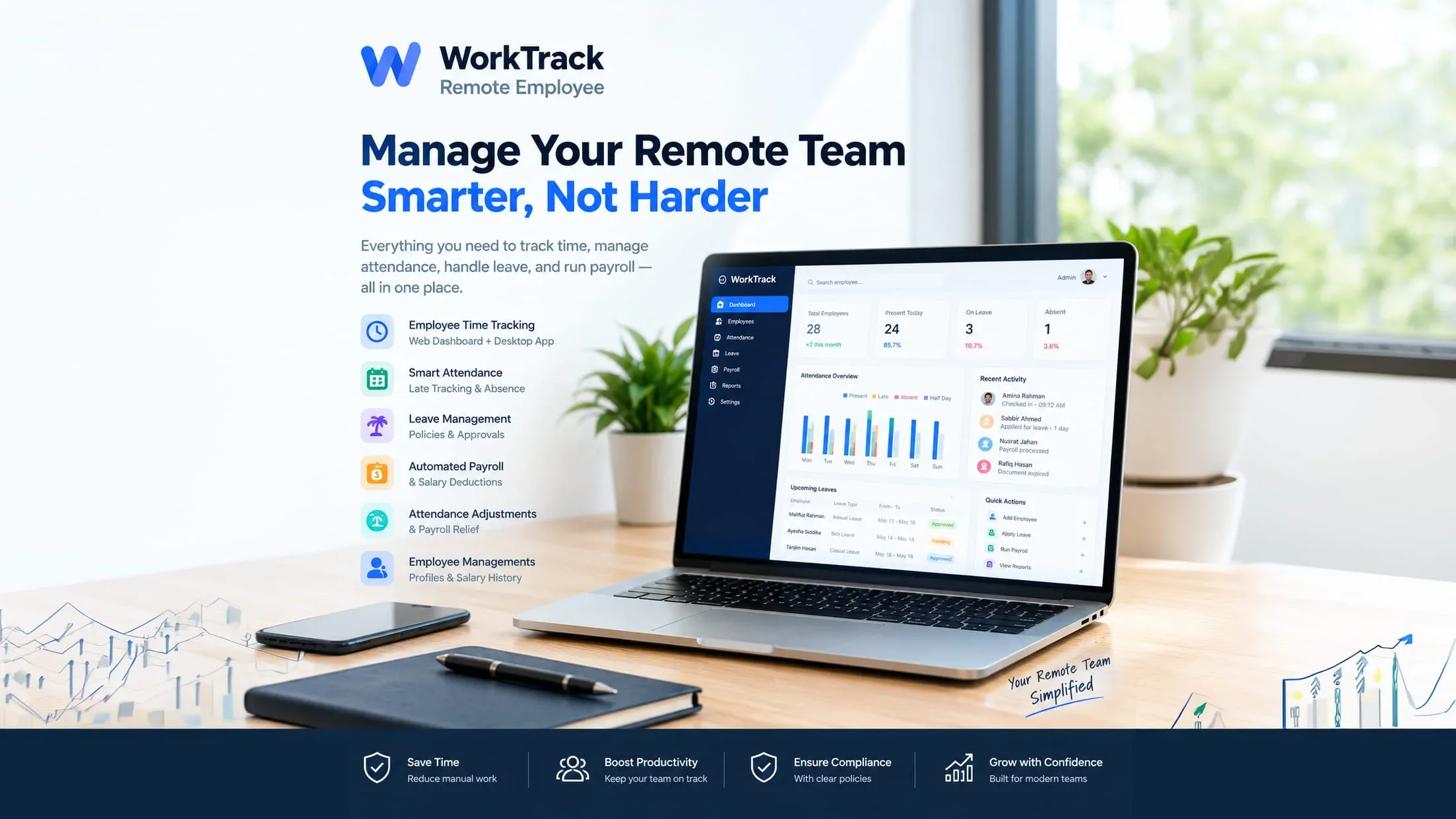 Struggling to Manage Your Remote Team? Meet WorkTrack, Your All-in-One Time Tracking Solution